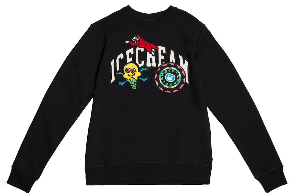 Ice Cream Cunningham Crew Sweater Black