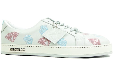 Ice Cream Diamond and Dollar Made In Italy White Men s Sneakers US