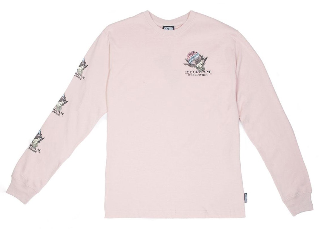 Pre-owned Ice Cream Giving Long Sleeve Tee Pink/rose