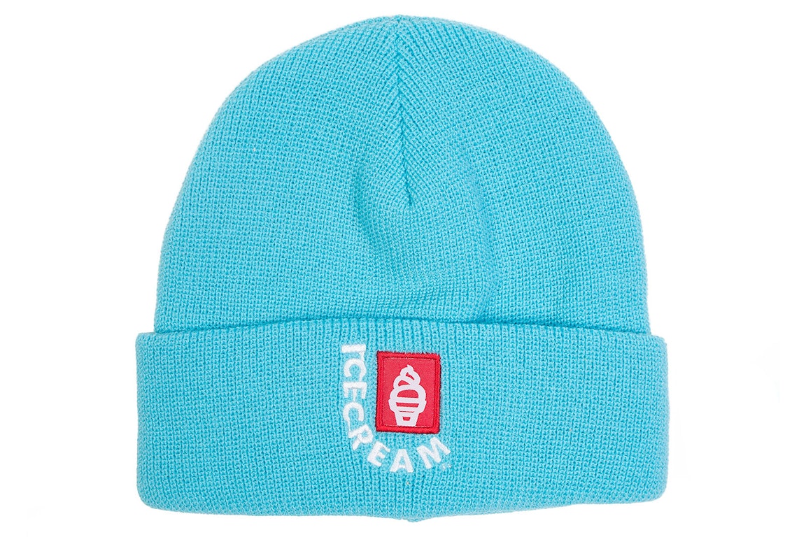 Pre-owned Ice Cream Header Knit Beanie Blue/baby Blue