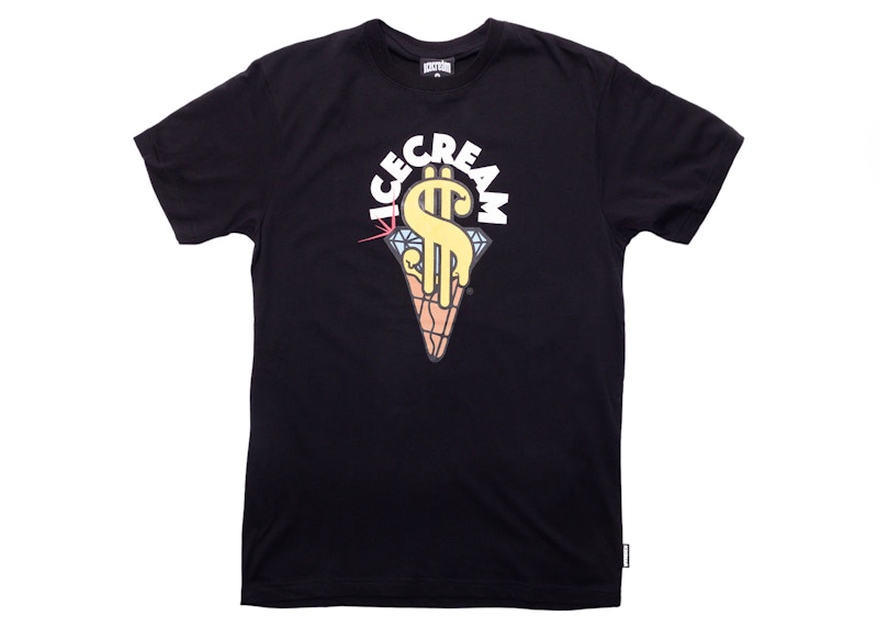 Pre-owned Ice Cream Men's King Cone Tee Shirt In Black