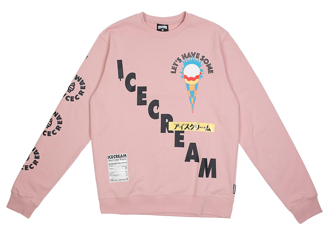 Pre-owned Ice Cream Lets Get Some Crew Sweater Pink/mauve
