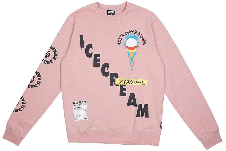 Ice Cream Lets Get Some Crew Sweater Pink/Mauve