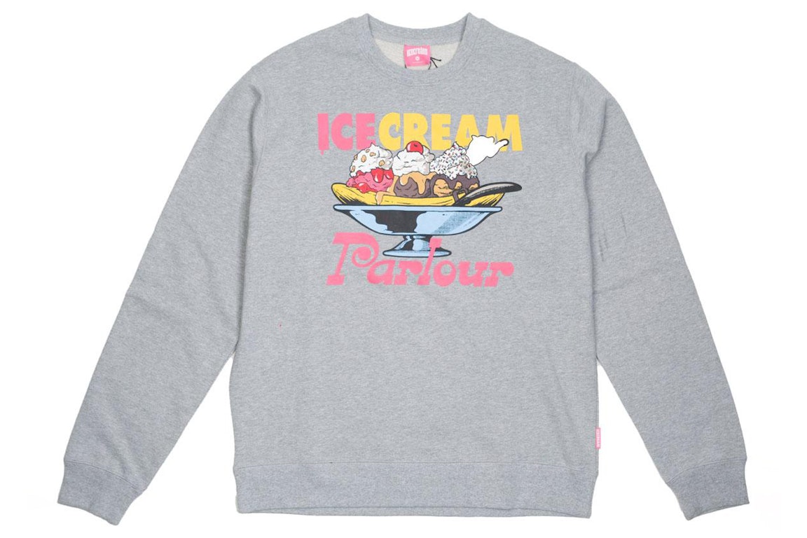 Pre-owned Ice Cream Moon Crew Sweater Gray