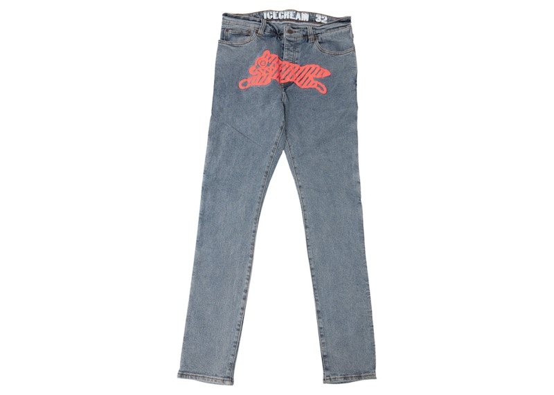 Ice Cream Neon Cherry Jeans Blue/Light Wash Men's - SS22 - GB