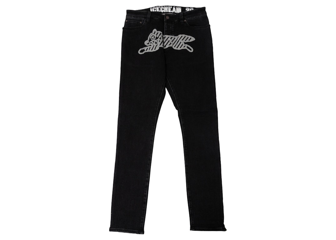 Pre-owned Ice Cream Reflective Jeans Black