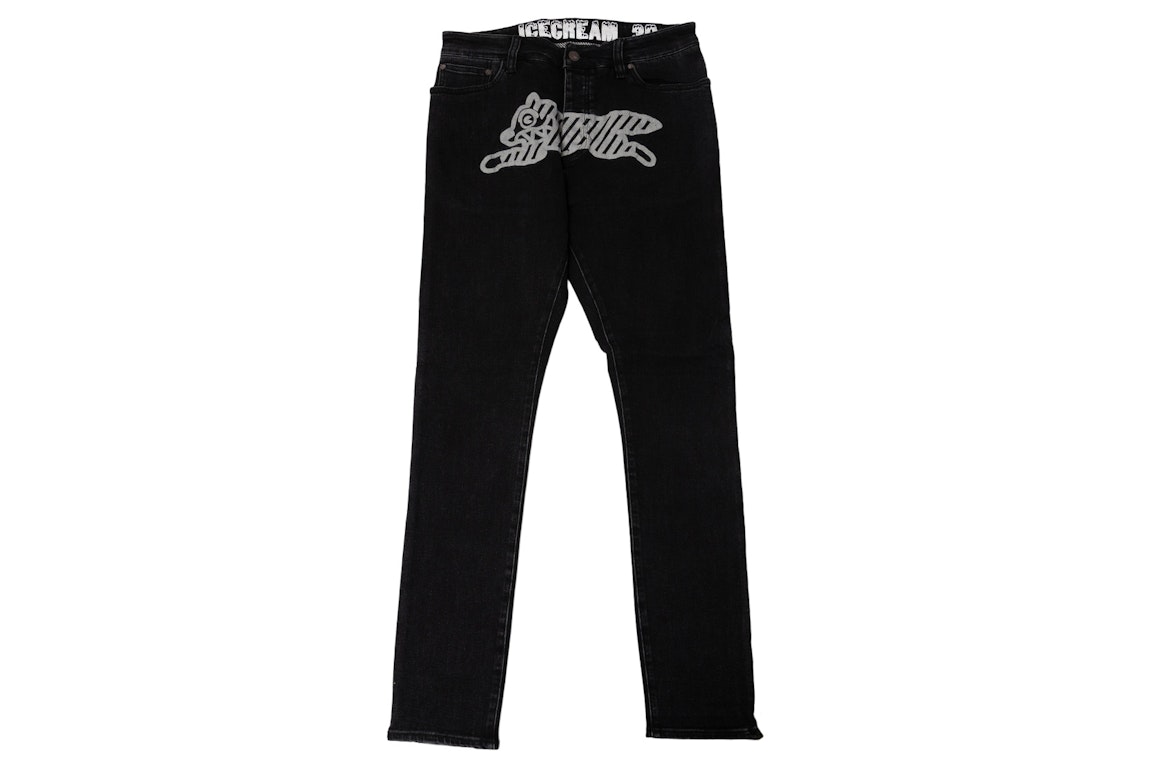 Pre-owned Ice Cream Reflective Jeans Black