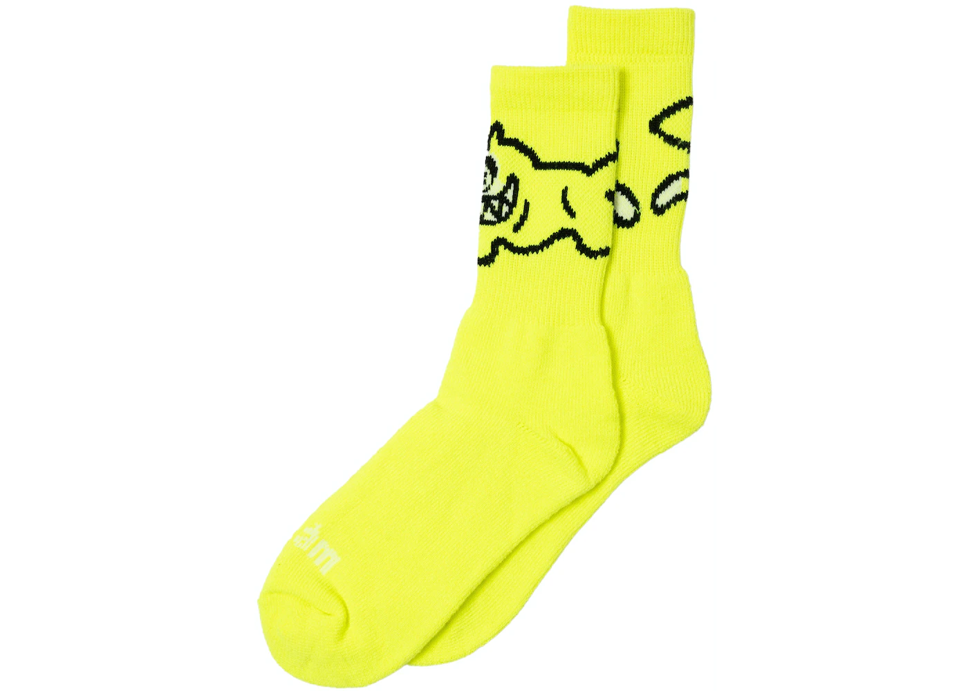 Ice Cream Running Dog Socks Yellow Men's - SS22 - US