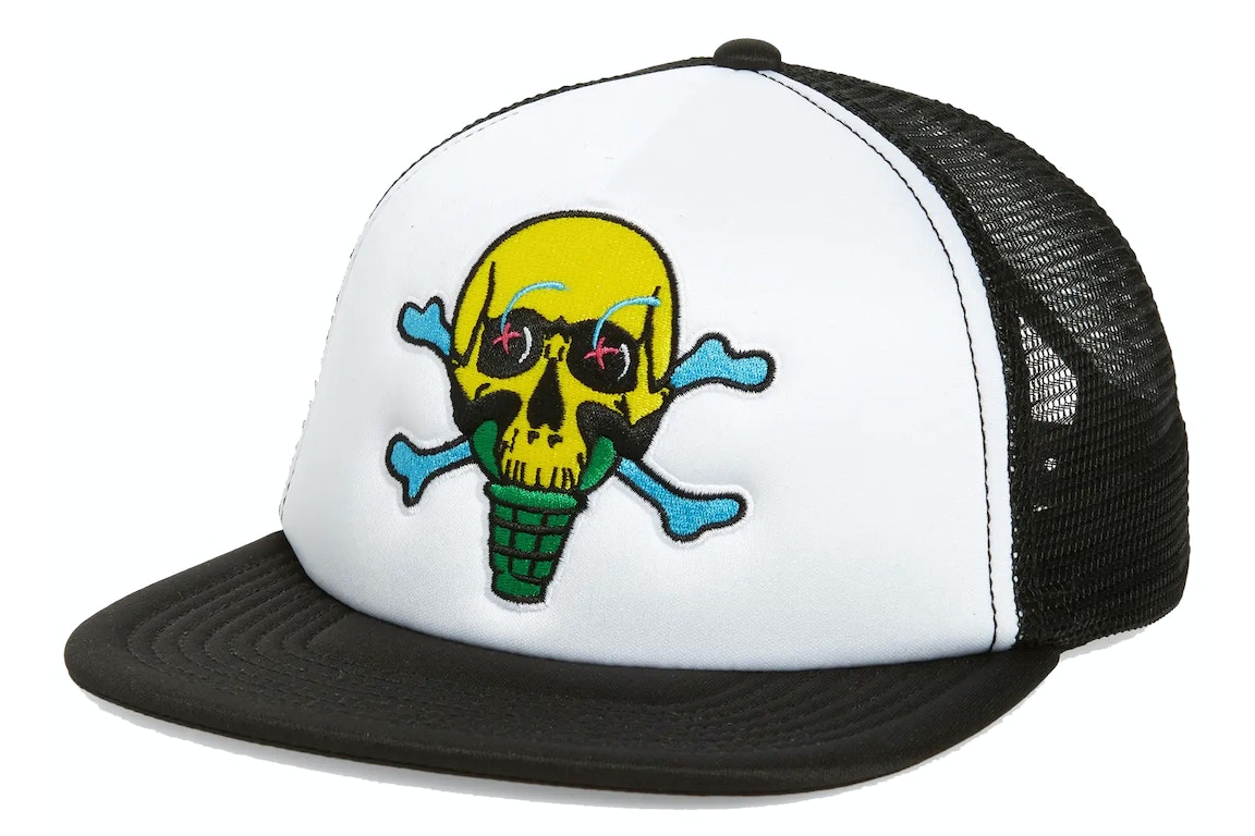Pre-owned Ice Cream Skully Trucker Hat Black