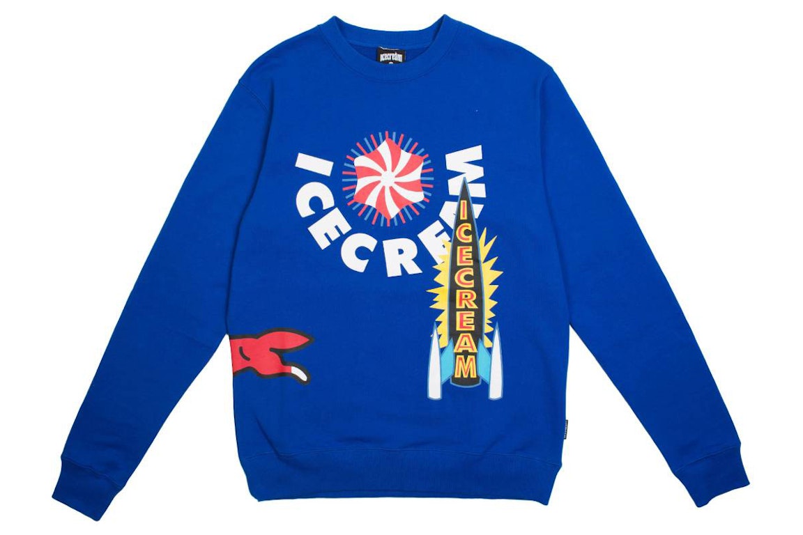 Pre-owned Ice Cream Stacker Crew Sweater Blue