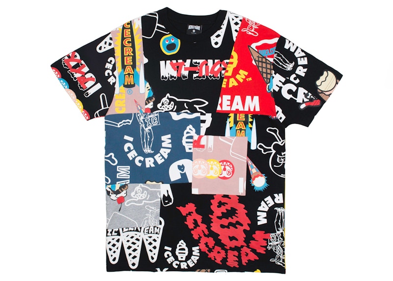 Ice Cream Tag Team Knit Tee Black SS22 Homme FR