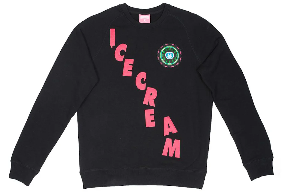 Ice Cream Time Crew Sweater Black