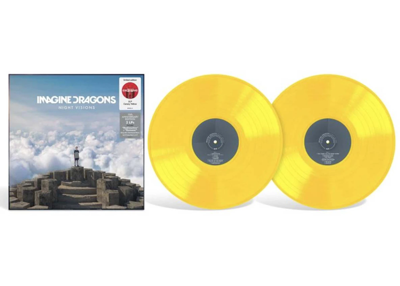 Imagine Dragons Night Visions Target Exclusive 2XLP Vinyl Canary Yellow ...