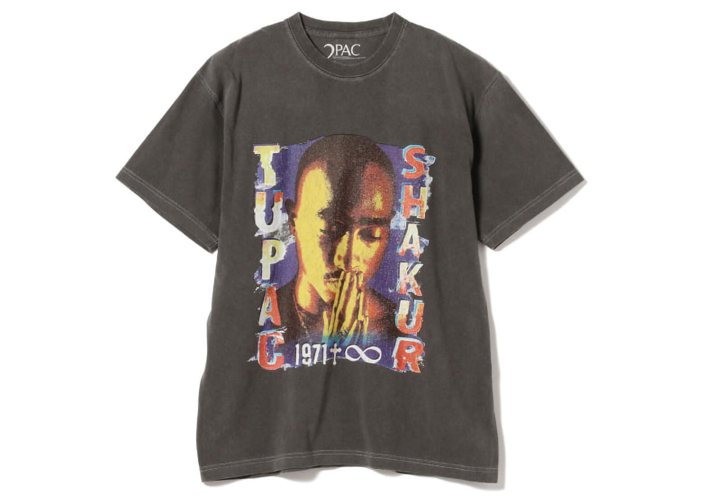 Insonnia Projects x Tupac Shakur C T-Shirt Vintage Black - SS23 - US