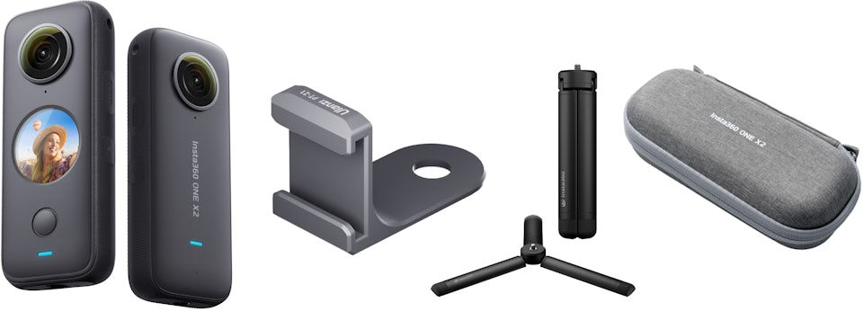 Insta360 One X2 Camera with Carry Case / One X Tripod and DJI One X2 Selfie  Stick Bundle CINOSXX/A/CINX2CB/H/CINTRPH/B/DINORHX/A - US
