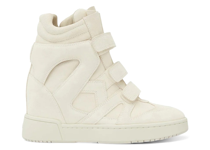 Isabel Marant IM3 High-Top Leather Wedge Sneakers Ecru (Women's