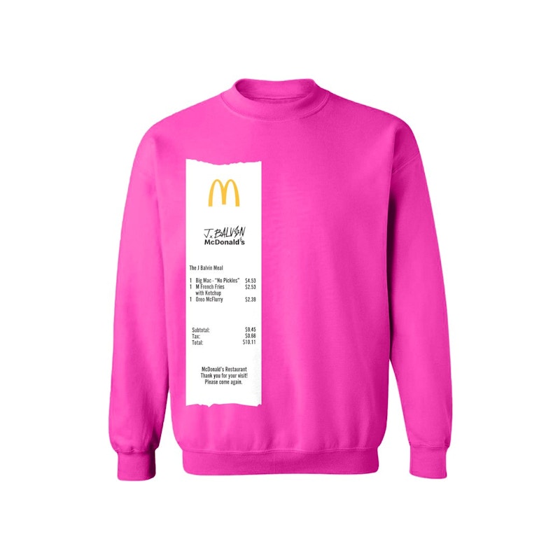 mcdonald's j balvin shirt