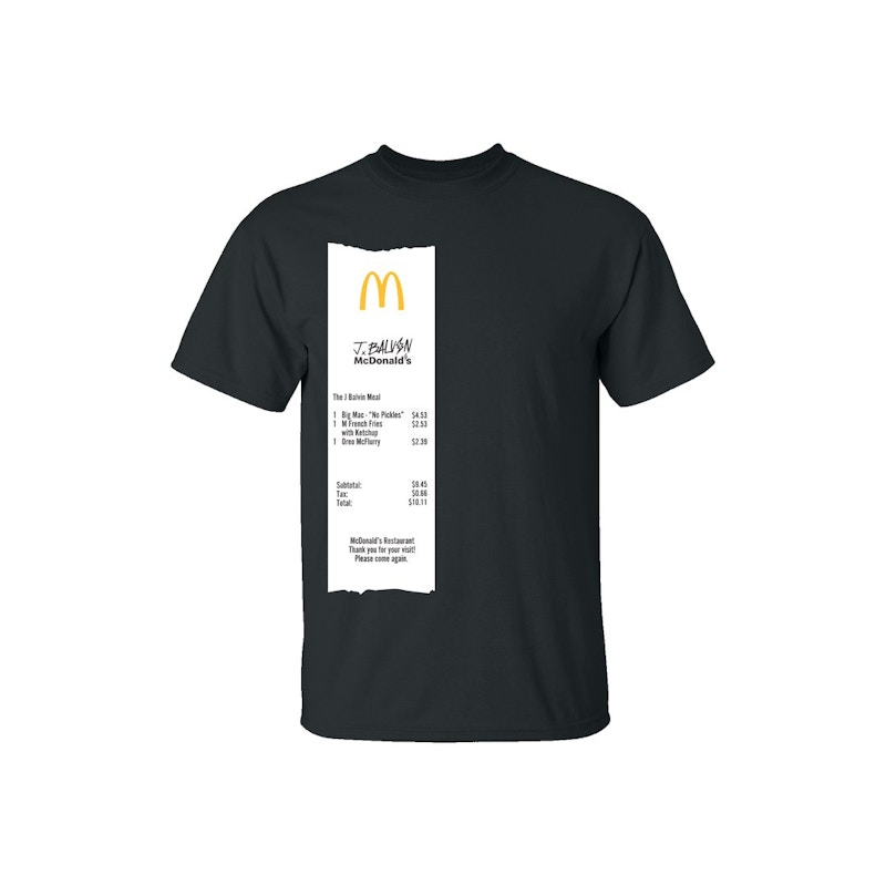 J Balvin x McDonald's Meal Tee Black Men's - FW20 - US