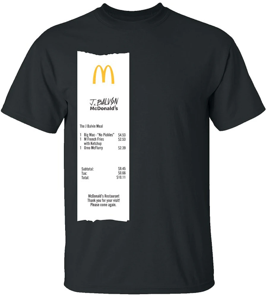 J Balvin x McDonald's Meal Tee Black Men's - FW20 - US
