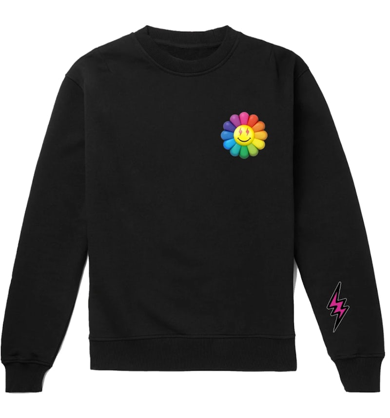 Takashi Murakami Flower Hoodie Sudadera Morada J Balvin Boat Trip