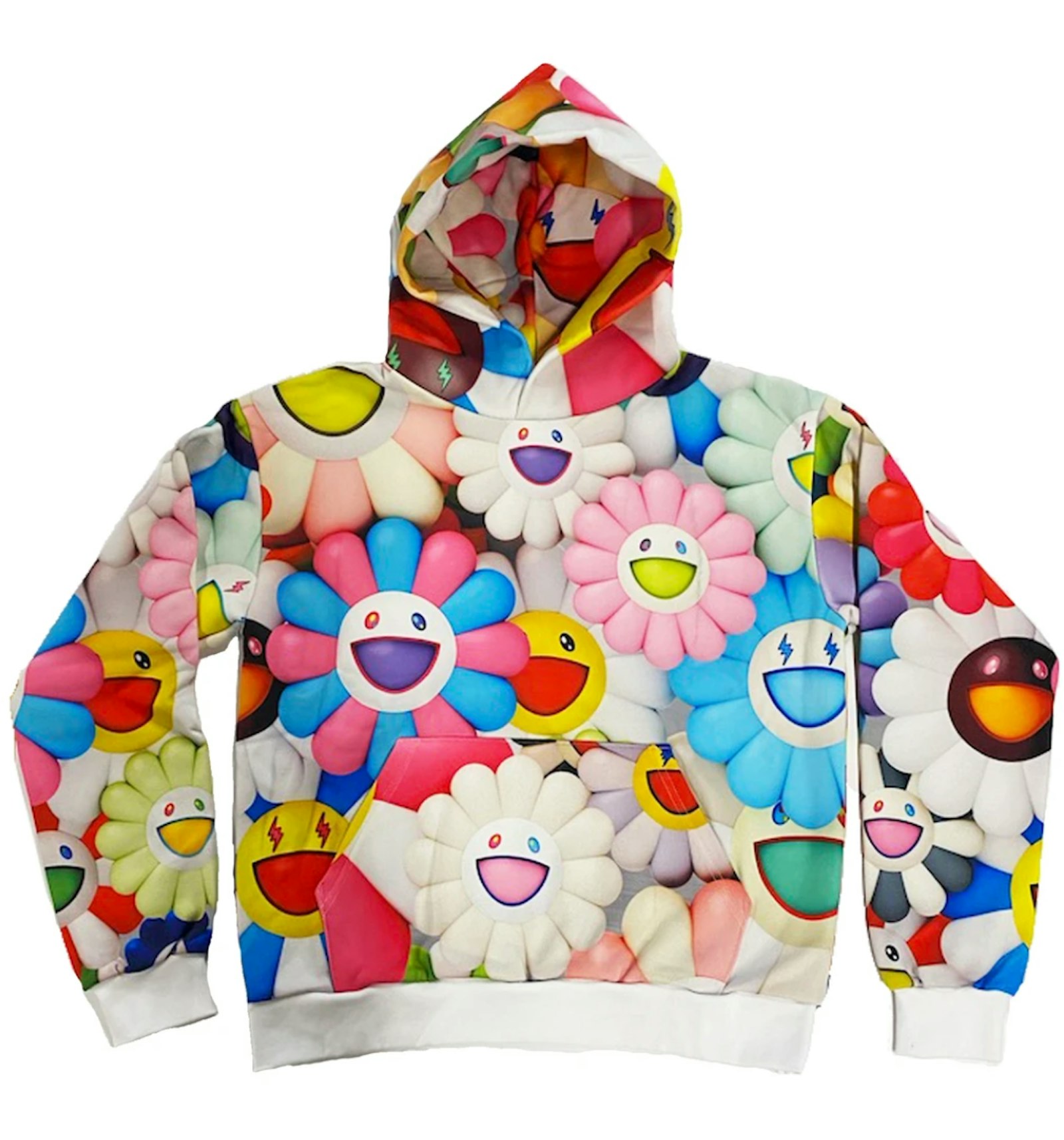 J Balvin x Takashi Murakami All Over Flowers Hoodie Multi - SS20