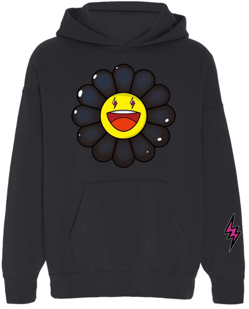 J Balvin X Takashi Murakami Flower Hoodie Black Ss