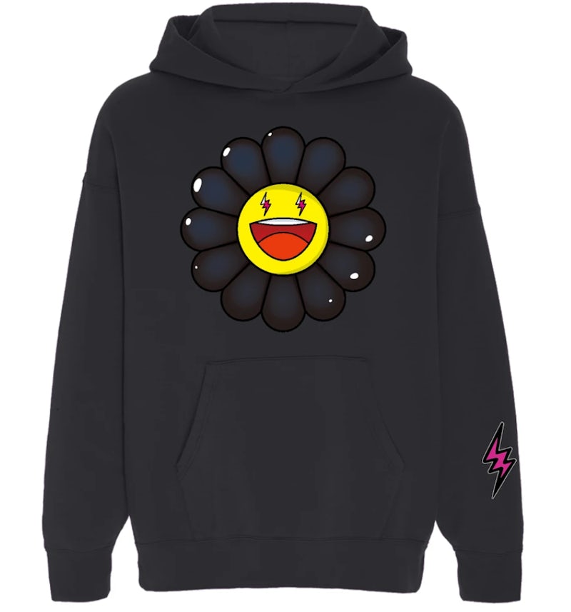 J Balvin x Takashi Murakami Sudadera con capucha de flores Negro Hombre SS20 MX