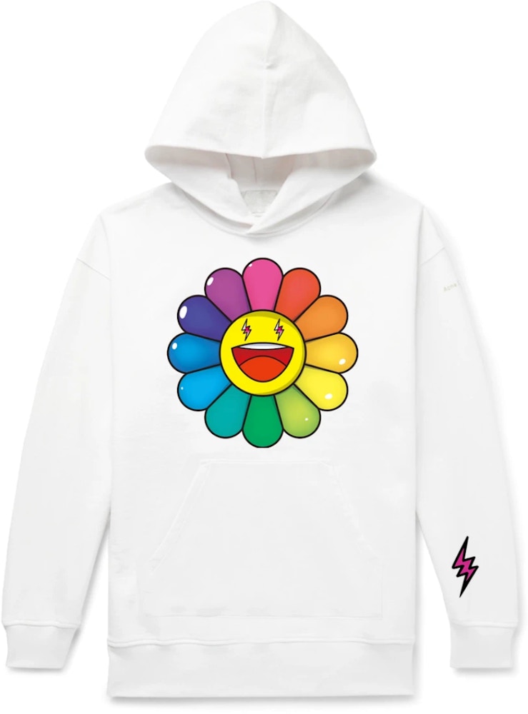 J Balvin X Takashi Murakami Rainbow Flower Hoodie White Ss