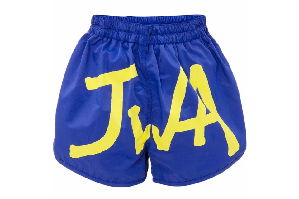 JW Anderson Logo Print Swim Shorts Blue