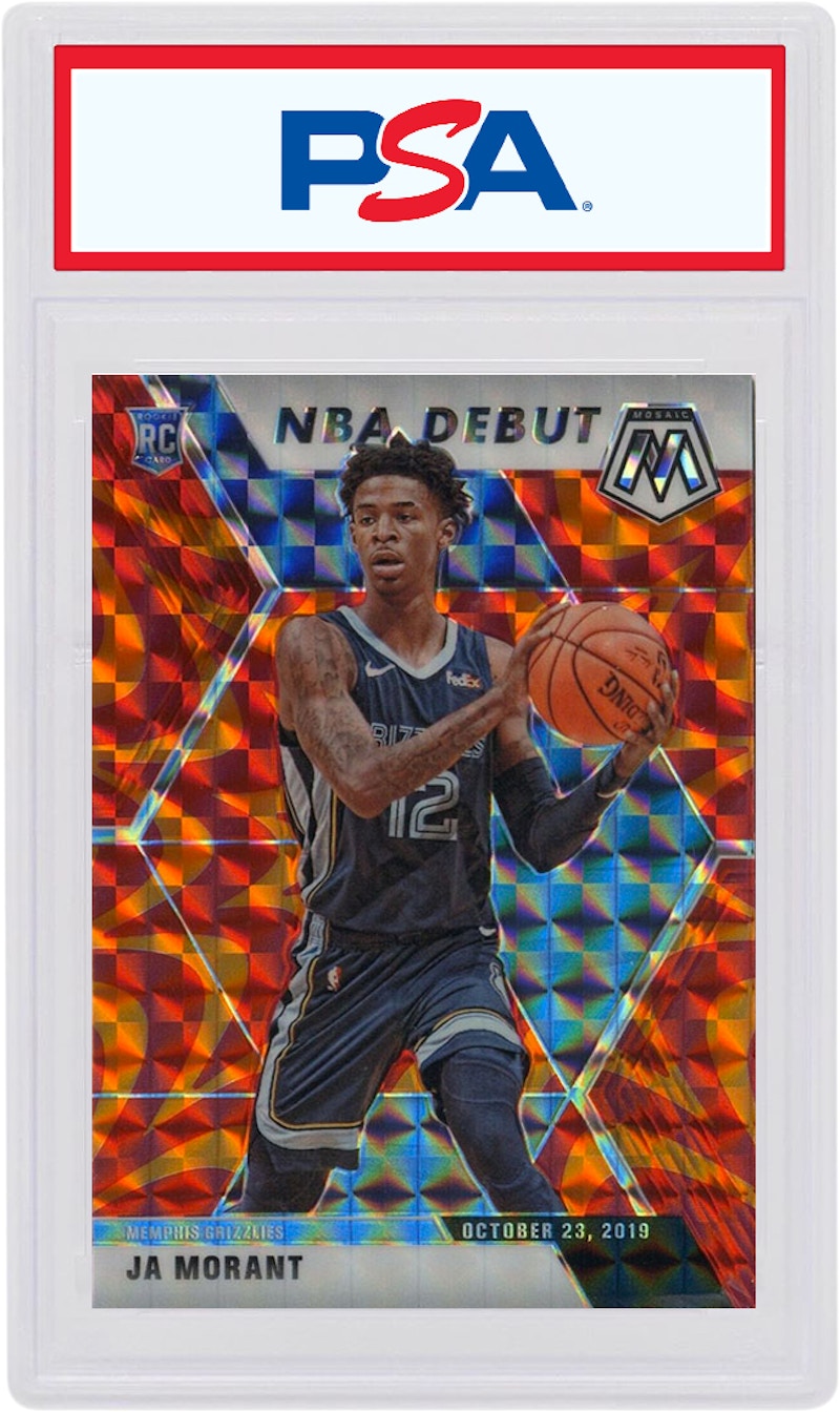 Ja Morant 2019 Panini Mosaic NBA Debut Rookie Reactive Orange #274
