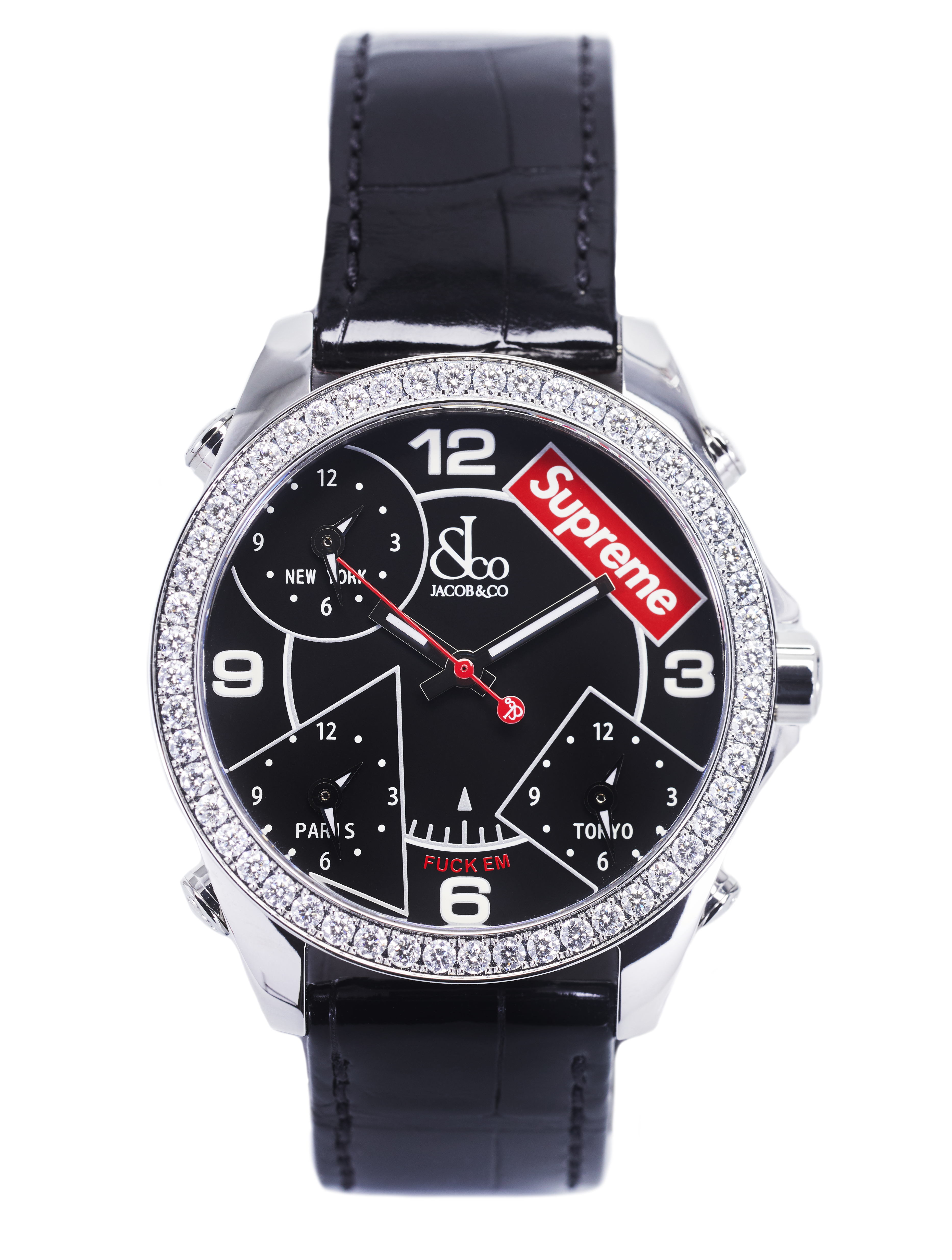 Jacob & Co. x Supreme Time Zone 47mm 47mm in Stainless Steel - US