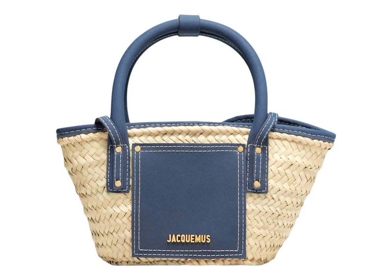 Jacquemus Basket Bag Le Petit Panier Soli Dark Navy in Woven with