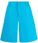 Stone Island 64651 Cotton Fleece Garment Dyed Shorts Light Blue Men's -  SS22 - US