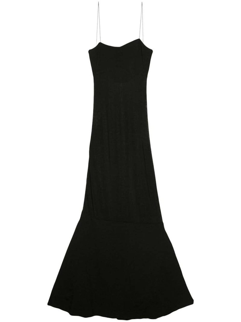 chinese dress ladies Gloria Fine Knit Pleated Maxi Dress