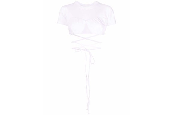 Jacquemus Jacquemus Camiseta Corta Wraparound Camiseta Blanco
