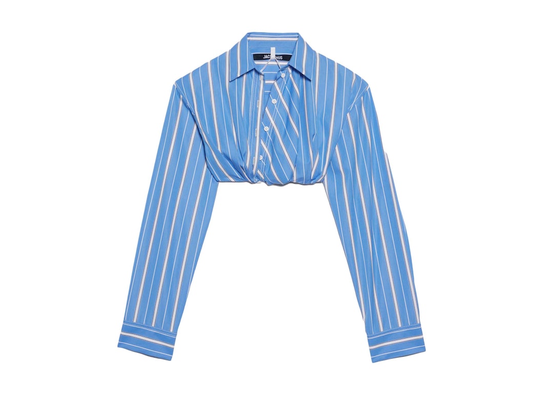 Pre-owned Jacquemus La Chemise Bahia Courte Shirt Blue Stripes