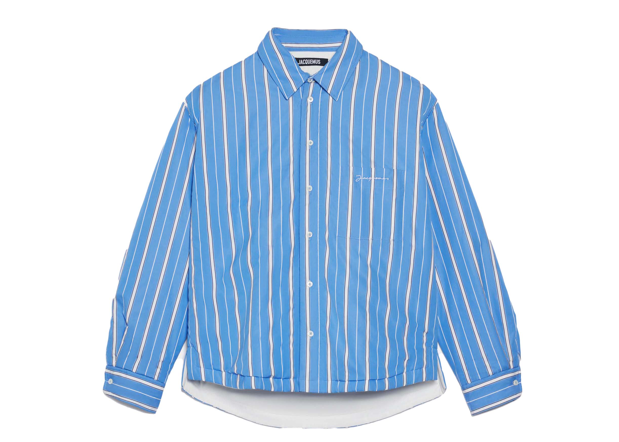 Jacquemus La Chemise Boulanger Shirt Blue Stripes