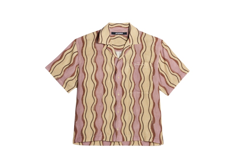 Jacquemus La Chemise Jean Summer Sketch Bowling Shirt Print