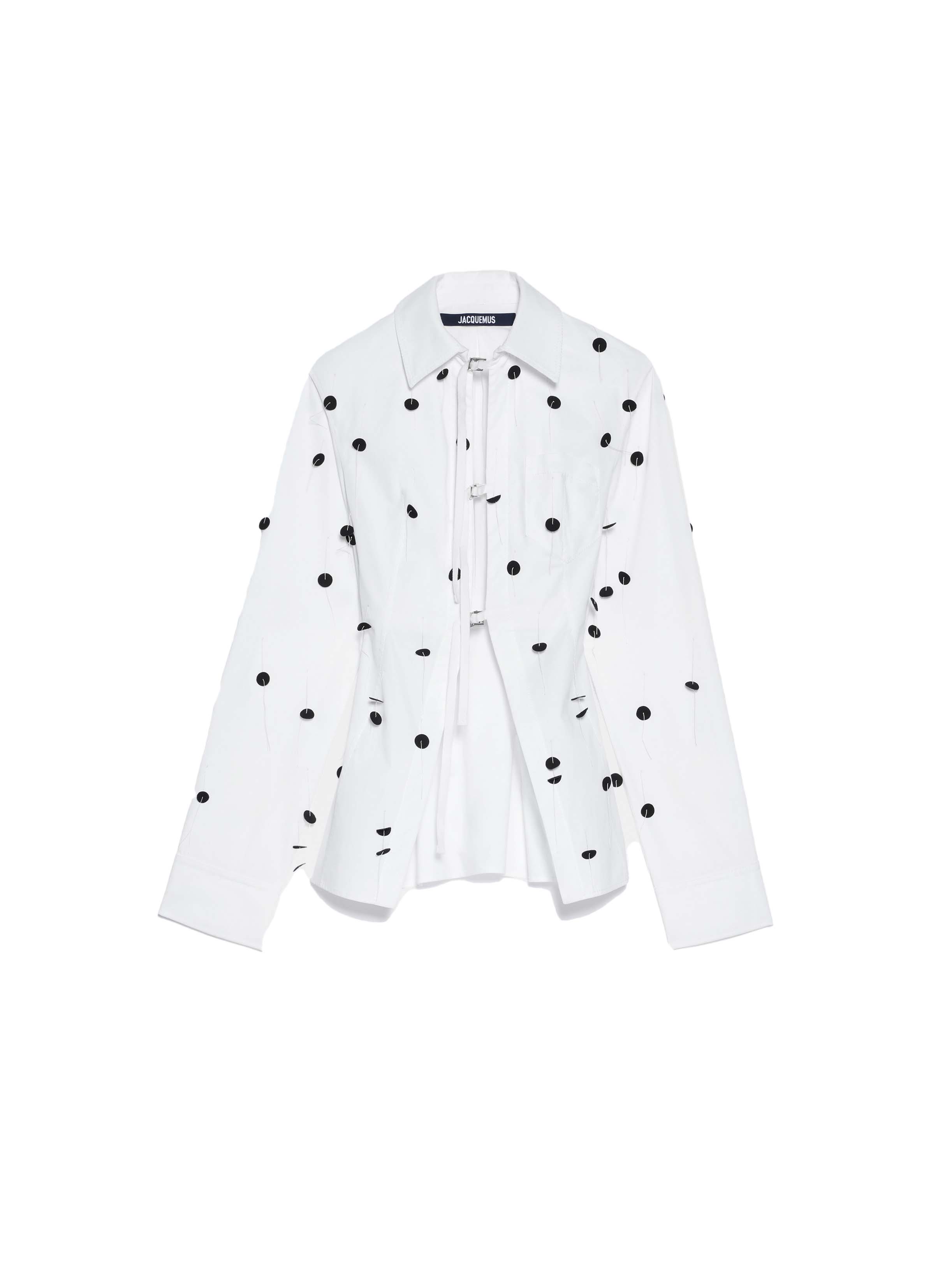 Jacquemus La Chemise Lavoir Brodée White/Black - FW23 - US