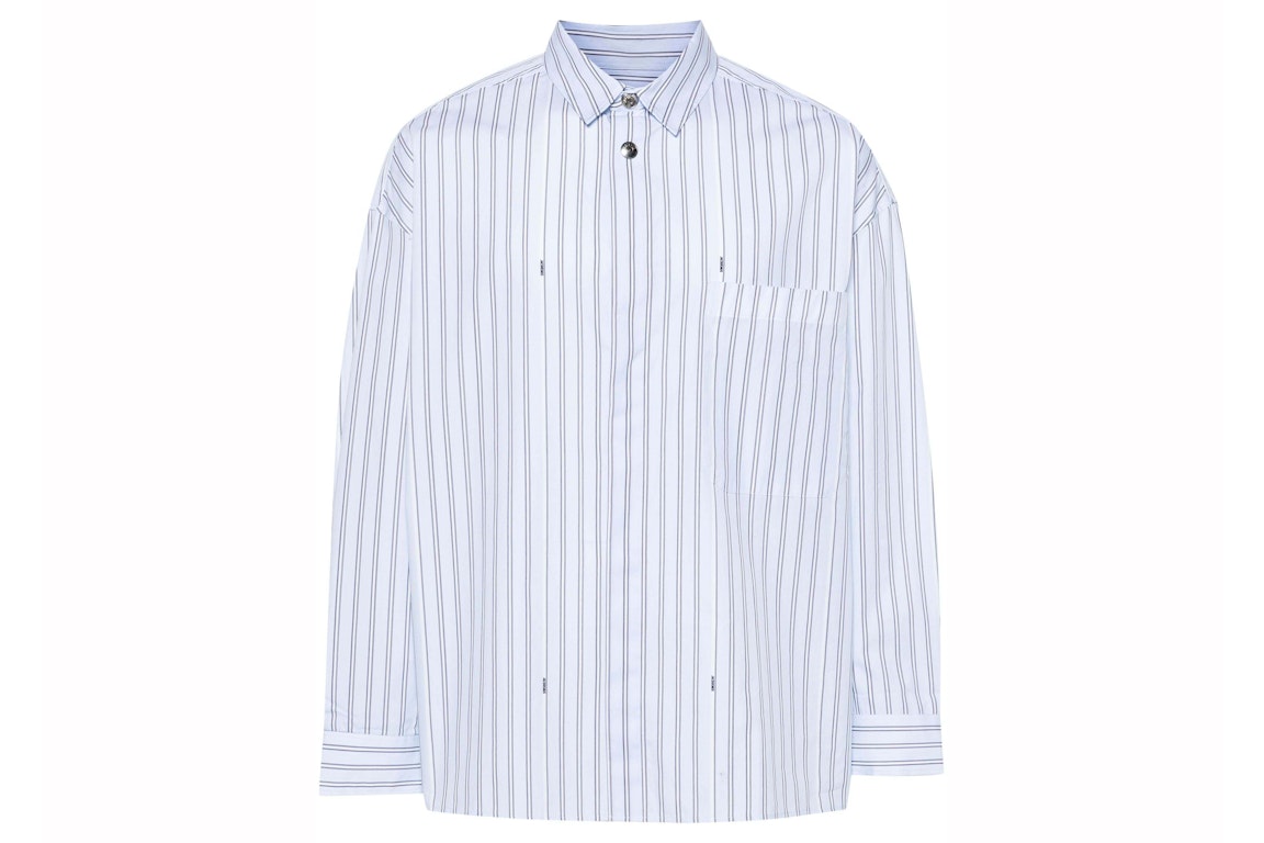 Pre-owned Jacquemus La Chemise Manches Longue Shirt Print Blue Stripe