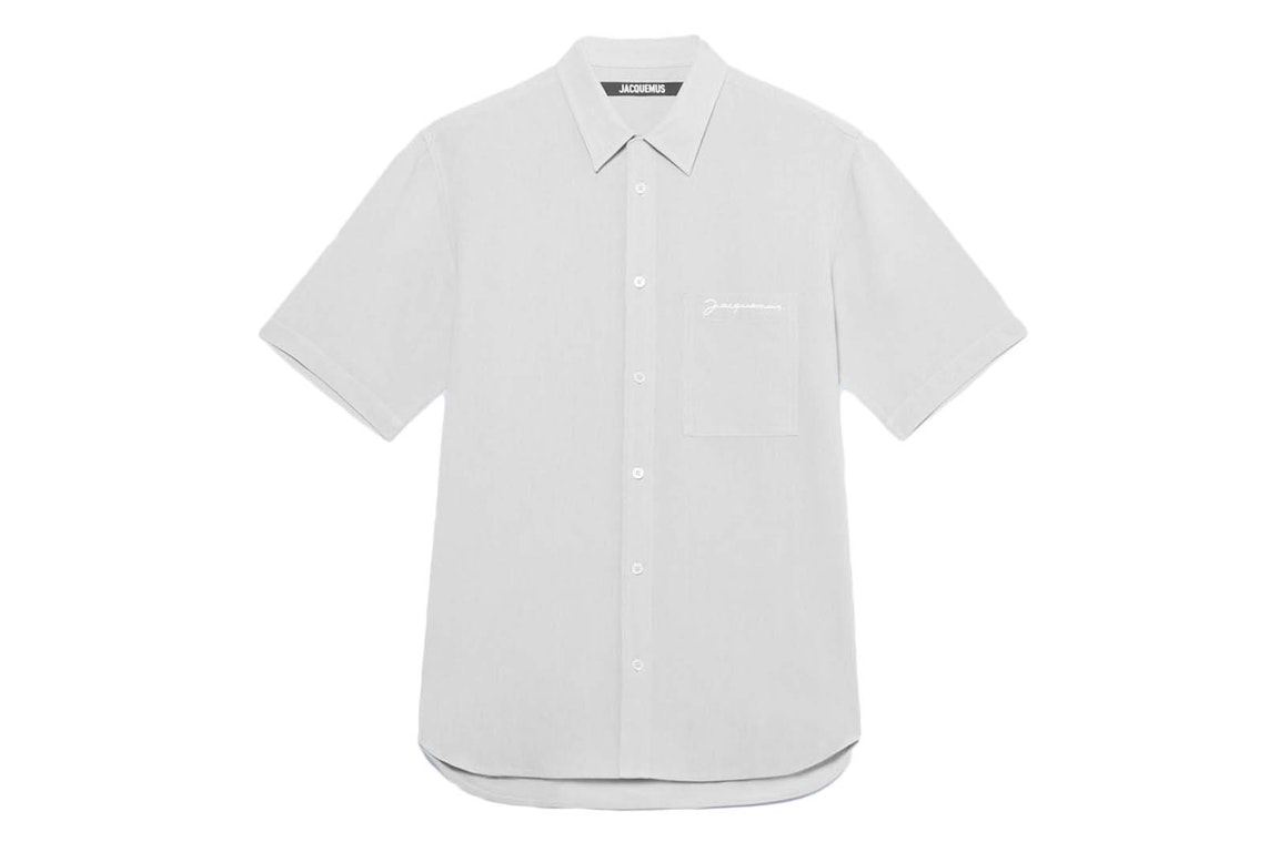 Pre-owned Jacquemus La Chemise Melo Short Sleeve Shirt Light Grey