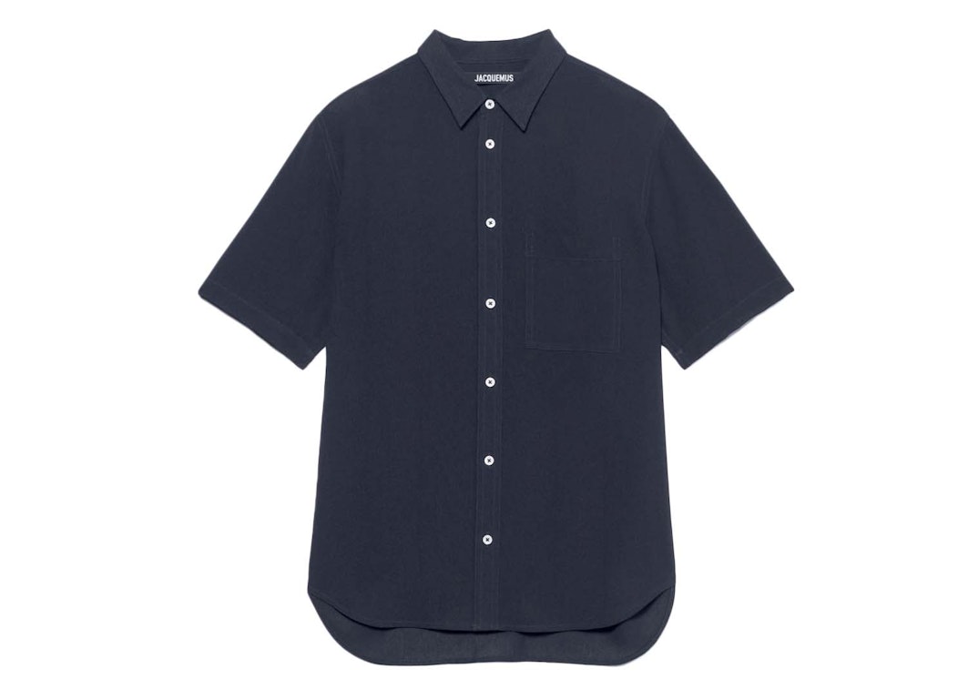 Pre-owned Jacquemus La Chemise Melo Short Sleeve Shirt Navy