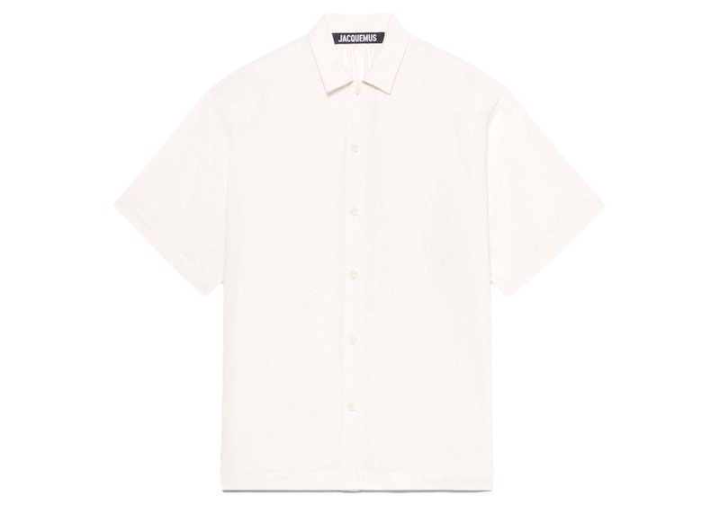 Jacquemus La Chemise Moisson Draped Short Sleeved Shirt Off White