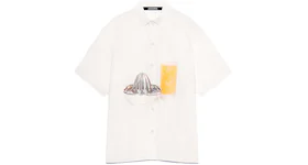 Jacquemus La Chemise Moisson Orange Press Short Sleeved Shirt White