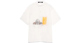 Jacquemus La Chemise Moisson Orange Press Short Sleeved Shirt White