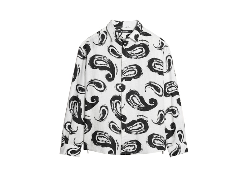 Jacquemus La Chemise Simon Painted Paisley Shirt Print White