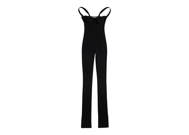 Jacquemus La Combinaison Bikini Fitted Jumpsuit Black - SS23 - US