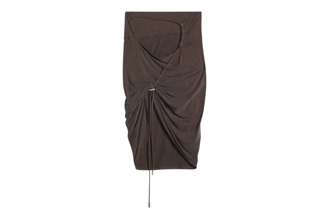 Pre-owned Jacquemus La Jupe Espelho Court Asymmetric Mini Skirt Brown