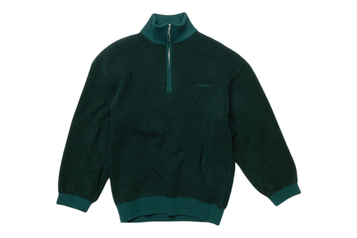Pre-owned Jacquemus La Maille Berger Zip Collar Sweater Dark Green