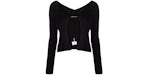 Jacquemus La Maille Pralu Longue Seamless Charm Logo Cardigan Black